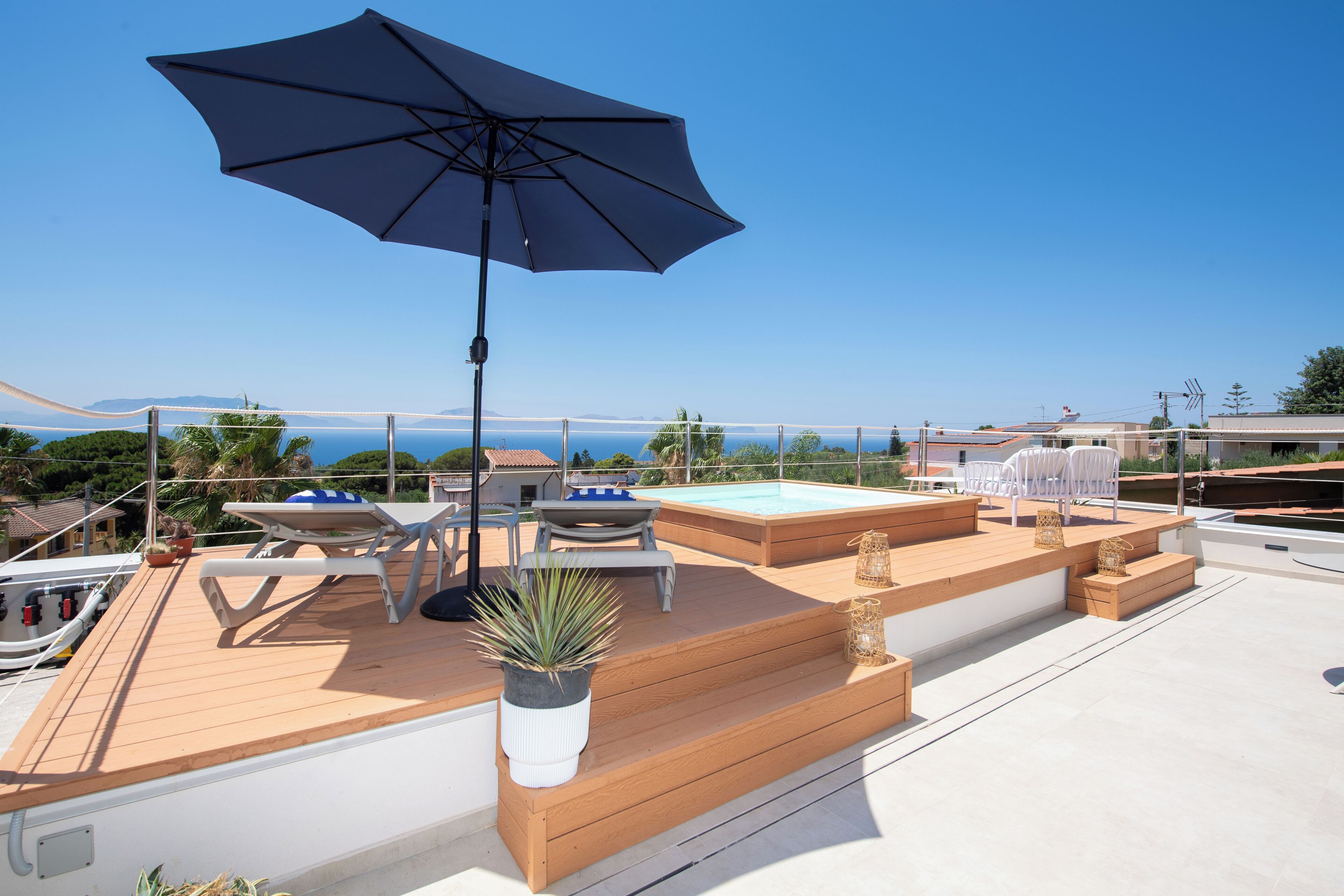 Quadrupla Luxury, patio, vista mare | Terrazza/patio