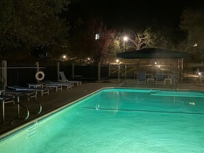 Outdoor pool, a heated pool