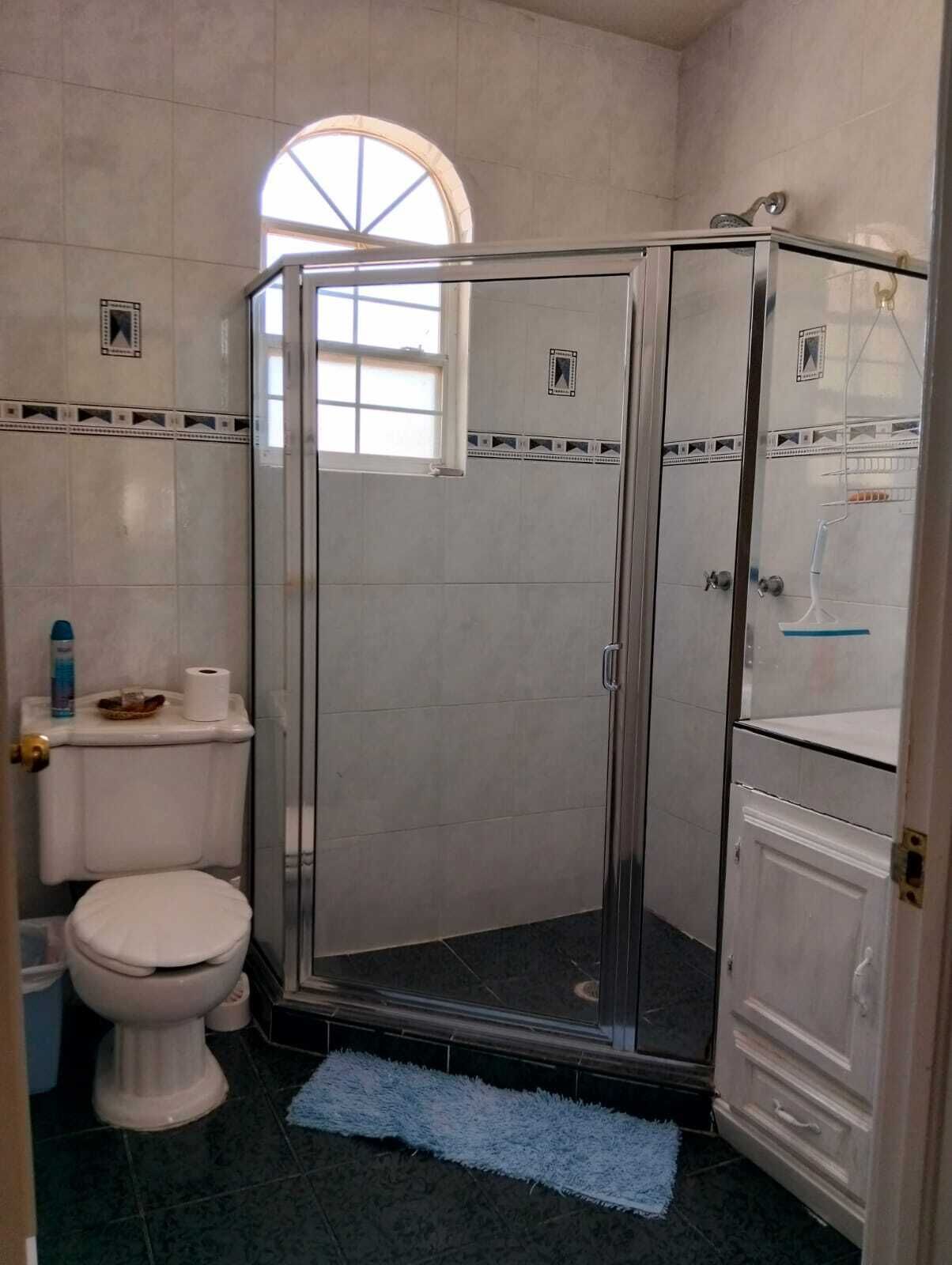 Banheira de hidromassagem, bidê, toalhas de banho, papel higiênico