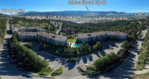 Aerial view - Mountain View Condo | Pool, Hot Tub & Golf 2213 (Kelowna)