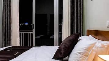 In-room safe, desk, blackout curtains, soundproofing
