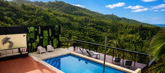 Tropical villa with heated pool & panoramic views