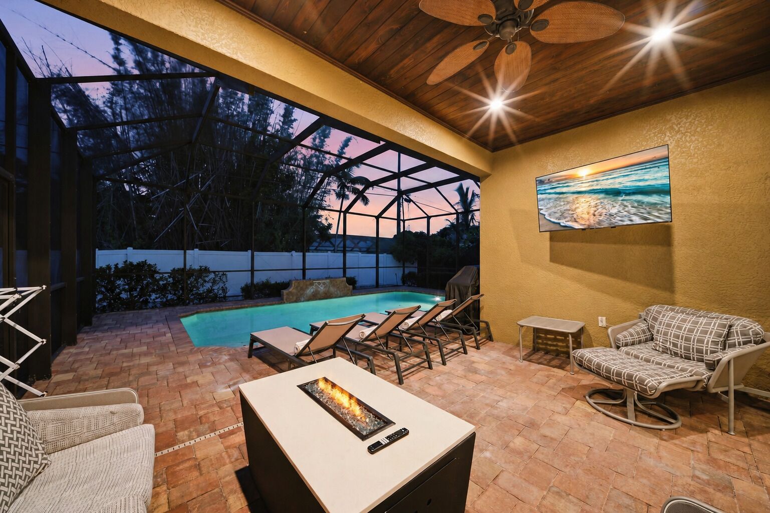 A heated pool