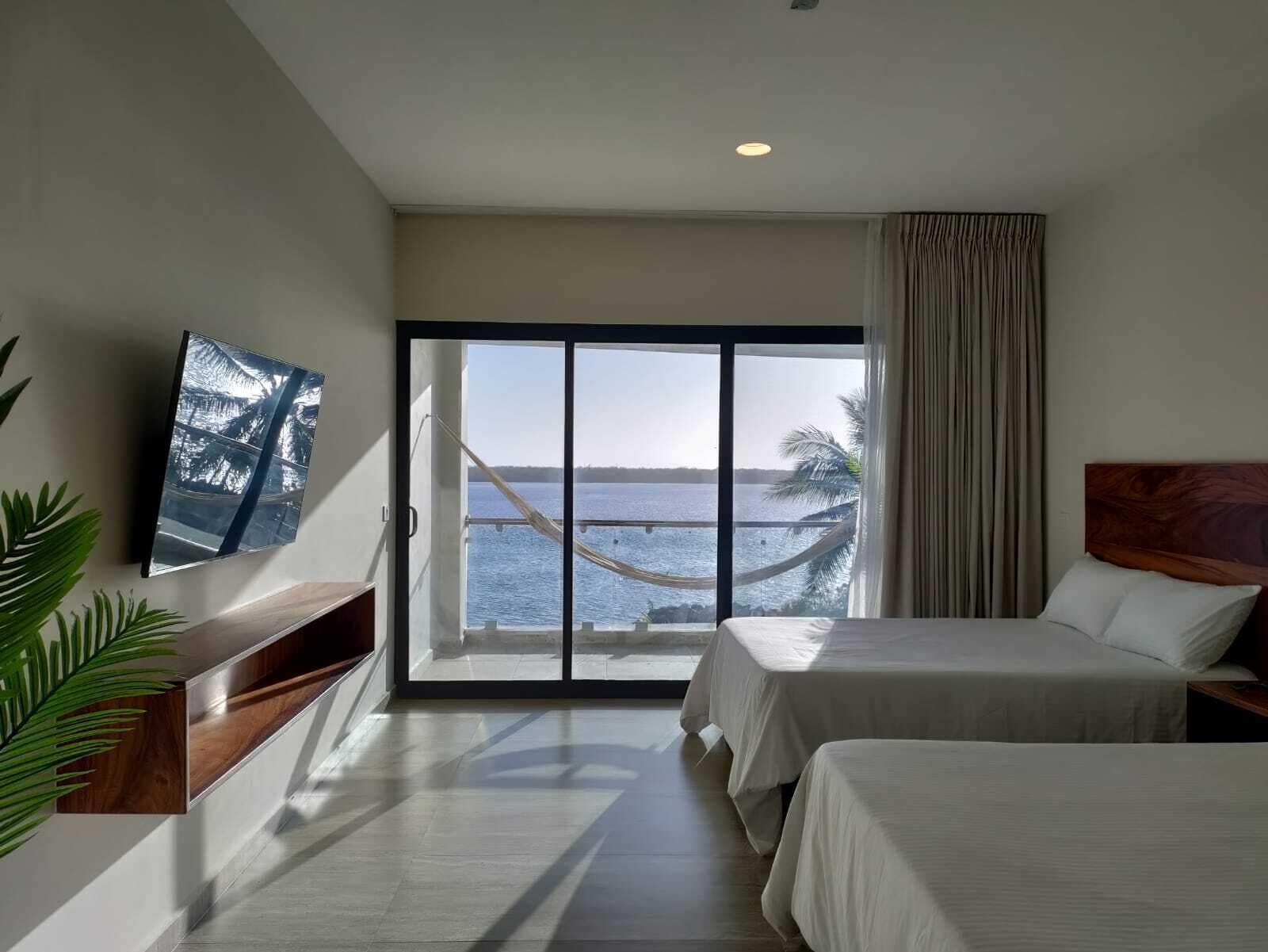 Chambre Double, balcon, vue mer | Vue depuis le balcon