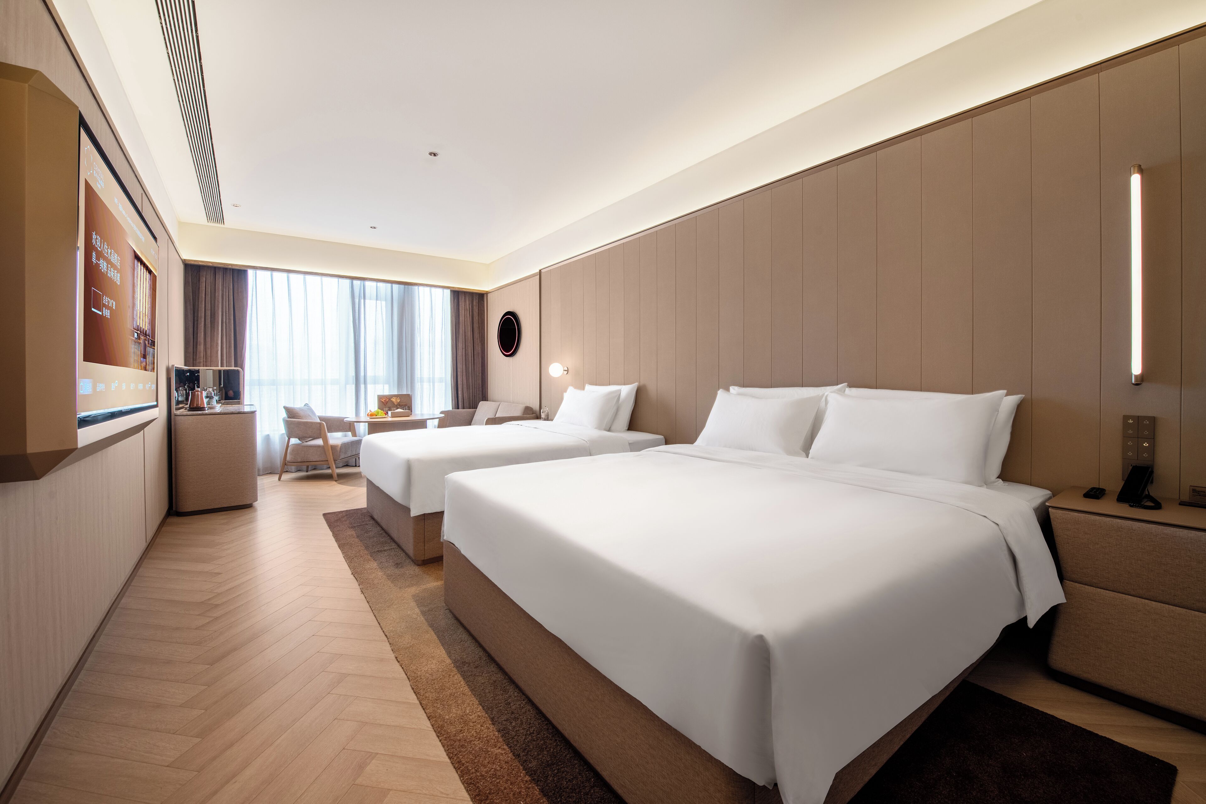Habitación Deluxe con 2 camas individuales | Escritorio, cortinas opacas, sistema de insonorización