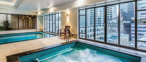 Indoor pool, a heated pool
