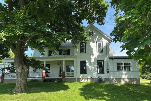 View of the front of the house - porch side