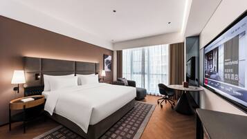 Premium bedding, free minibar, blackout curtains, iron/ironing board