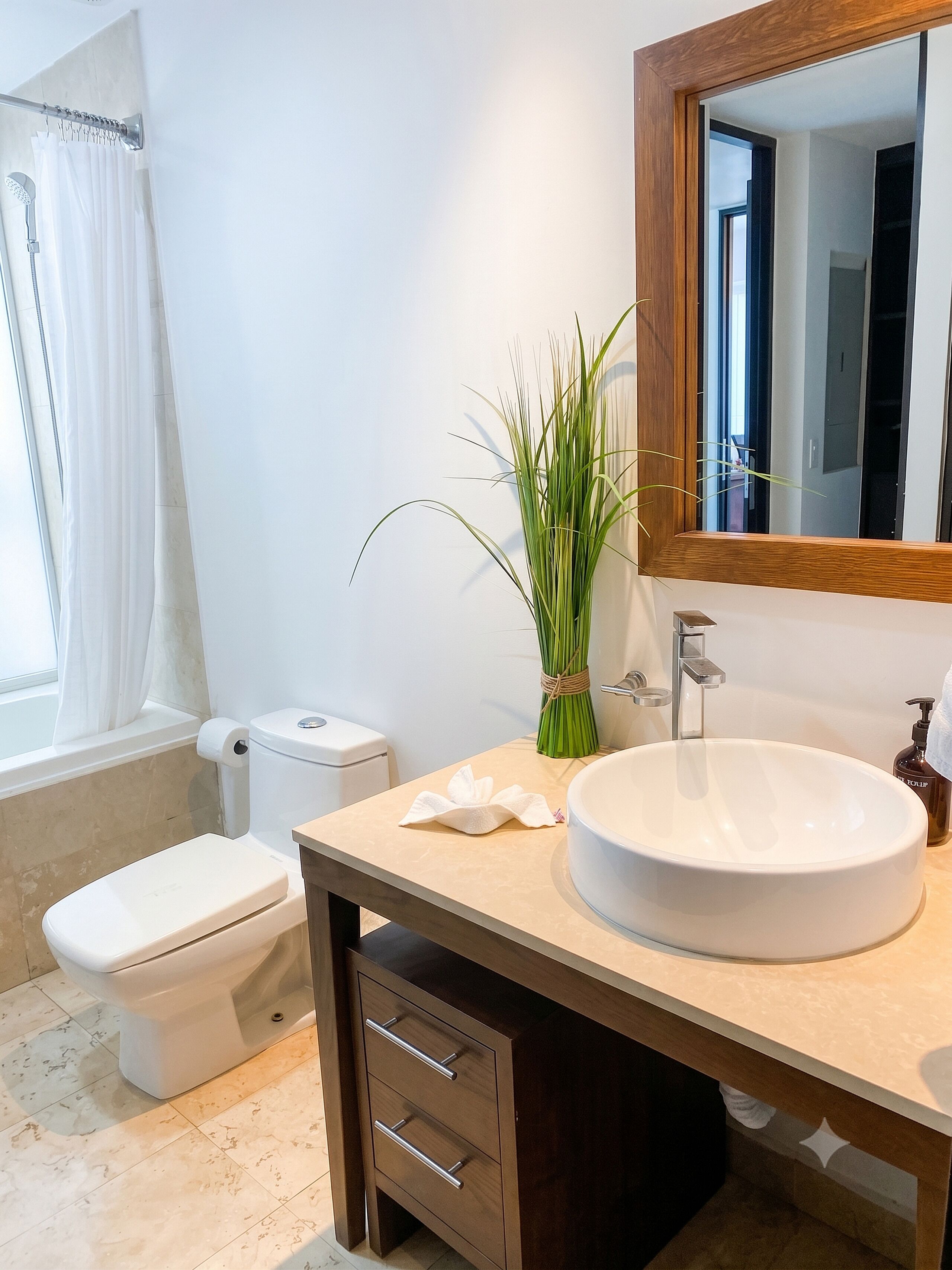 Appartamento familiare | Bagno | Combinazione doccia/vasca, set di cortesia gratuito, asciugacapelli