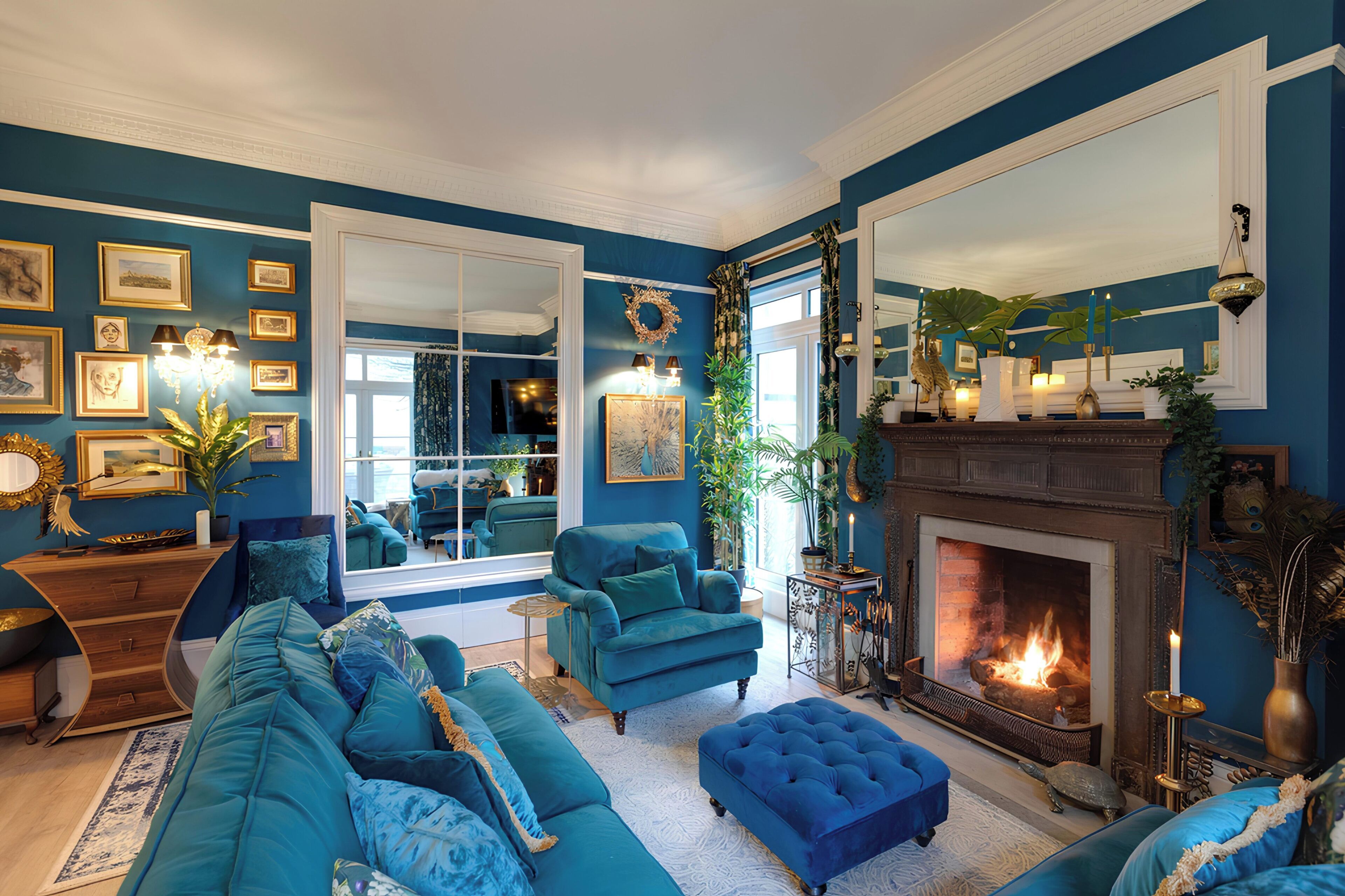 TV, fireplace, stereo