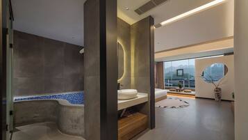 Standard Double Room, Balcony, Hill View | Bathroom | Free toiletries, hair dryer, slippers, towels