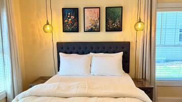 2 chambres, fer et planche Ă repasser, Wi-Fi, draps fournis