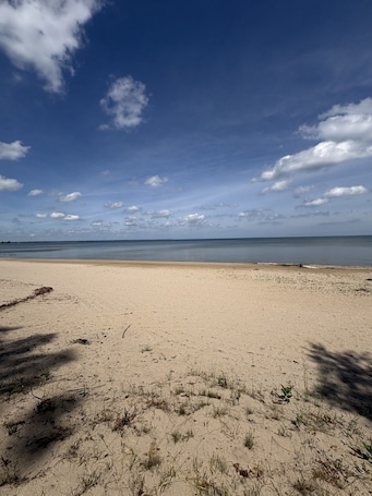Beach. Rita`s Cabin on Sandy Lake Huon