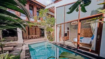 Vila Keluarga, pemandangan taman | Kolam renang | Kolam renang outdoor