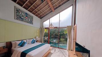 Vila Keluarga, pemandangan taman | Brankas, meja kerja, dan Wi-Fi gratis