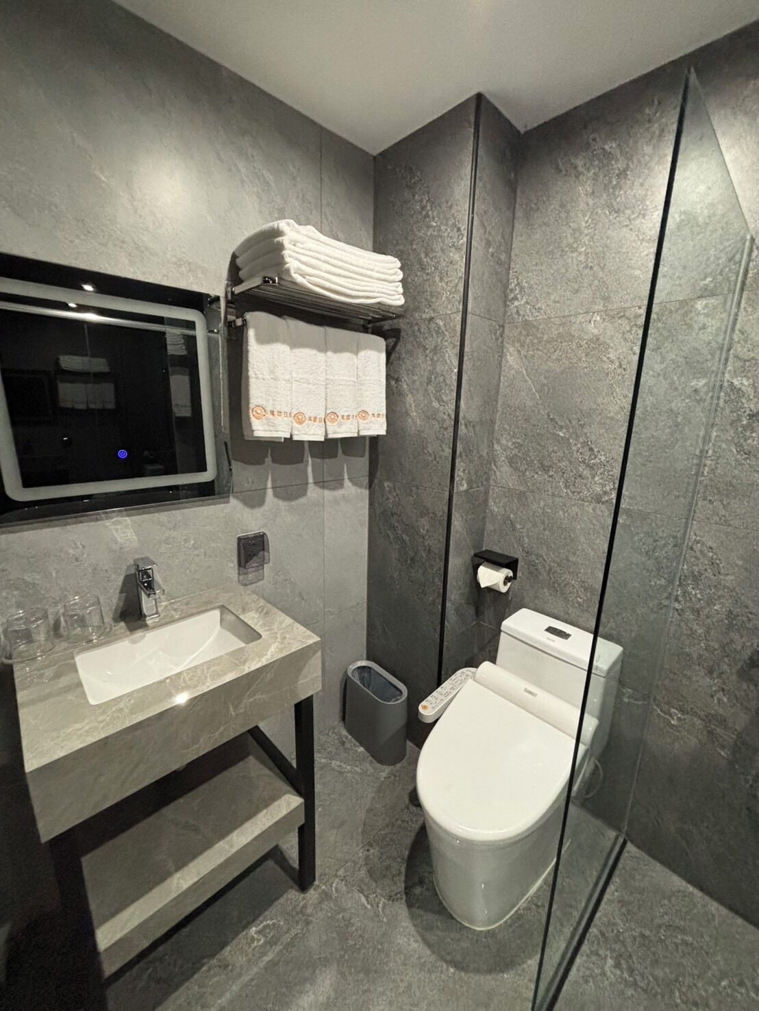 Family Room Double Bed and Tent | Bathroom | Hair dryer, slippers, towels, shampoo
