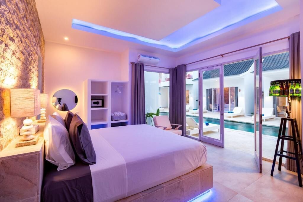 Habitación doble Deluxe, vista a la alberca | Escritorio y wifi gratis 