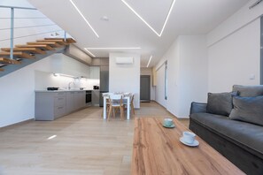 Duplex superluxo, vista para o oceano | Área de estar