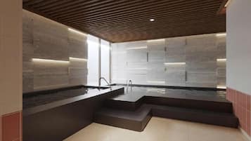 Indoor spa tub