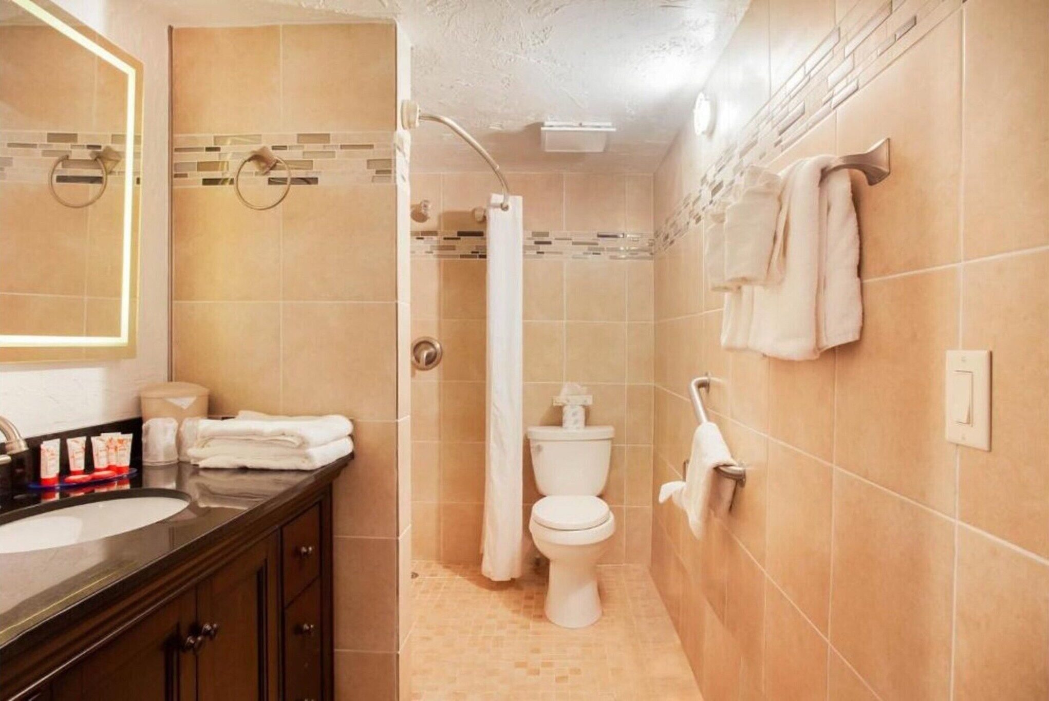 Douche, séchoir à cheveux