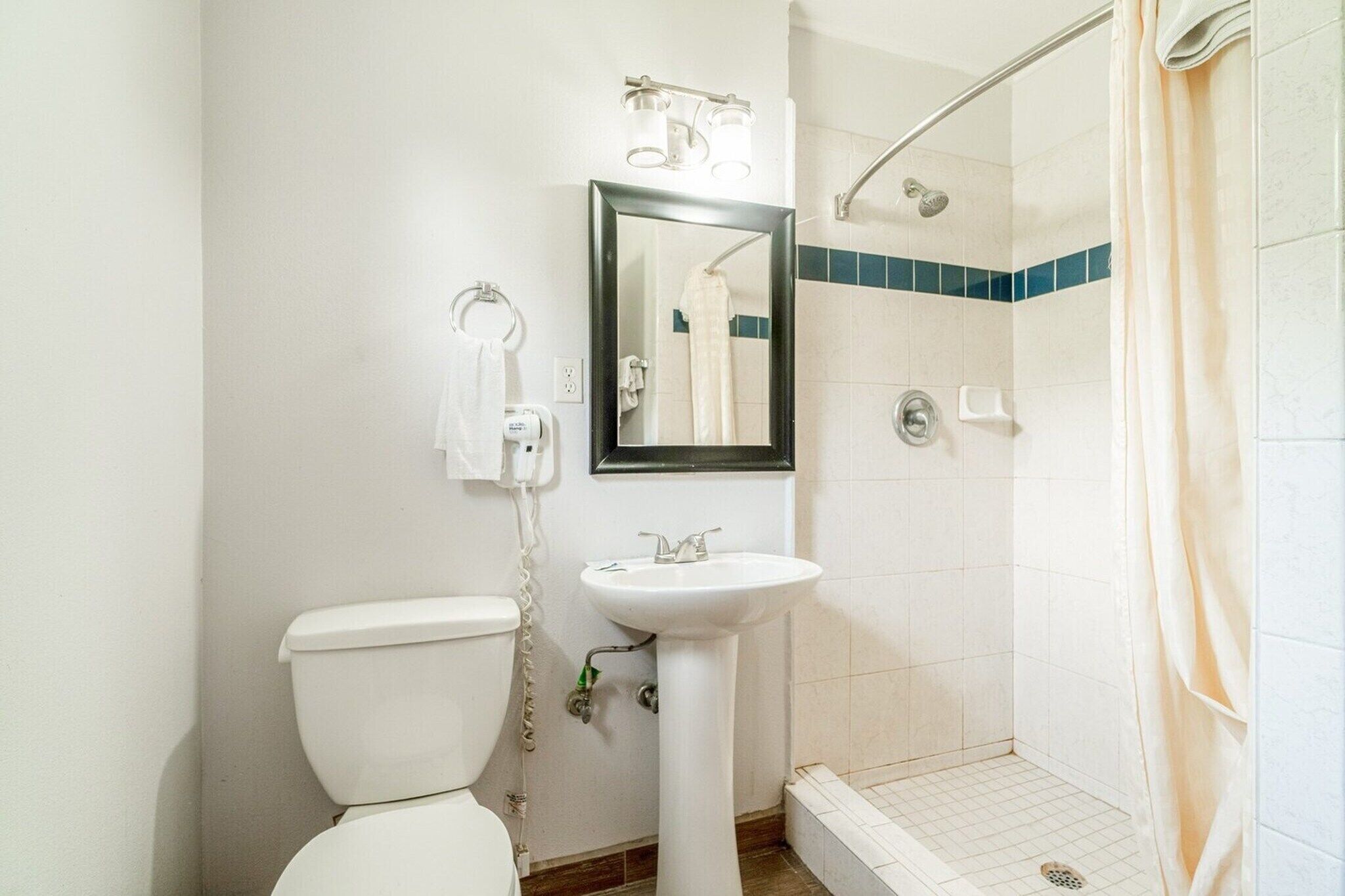 Shower, hair dryer