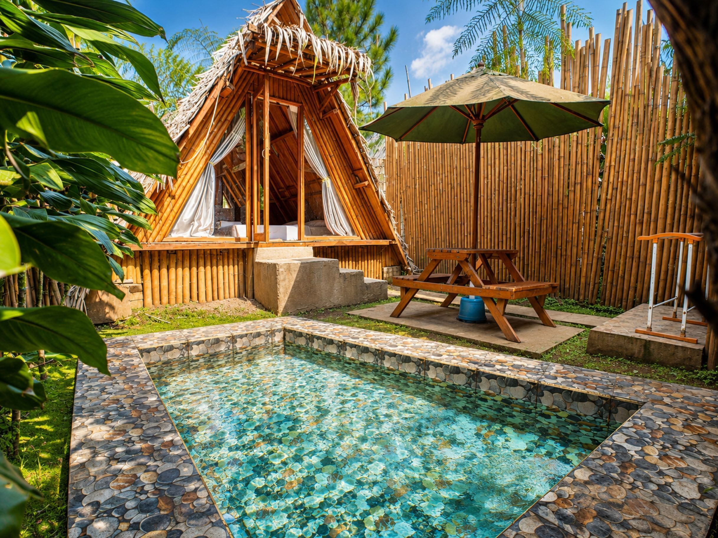 Villa Kayu Private Pool | 露台/庭院