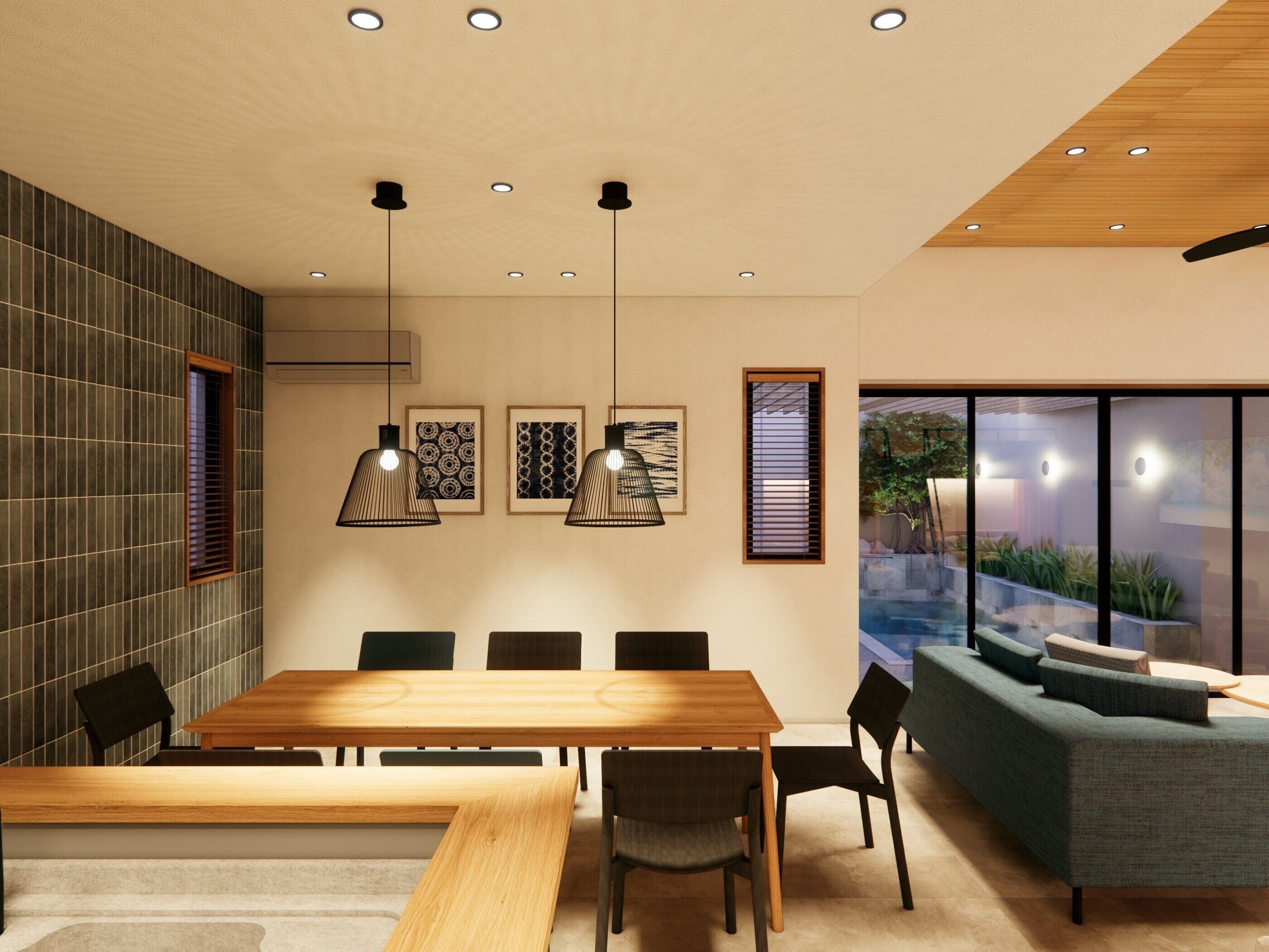 Villa, Balcony, Pool View | Dining