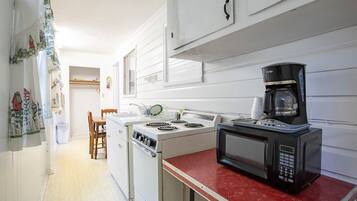 Fridge, microwave, coffee/tea maker