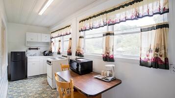 Fridge, microwave, coffee/tea maker