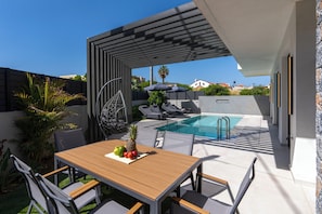 Pool - Green villa II, Stylish villa with pool near beaches in Rethymno (Rethymno, Pigi)