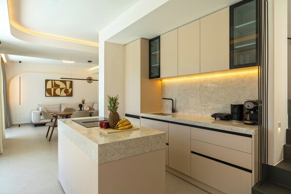 Interior - Green villa II, Stylish villa with pool near beaches in Rethymno (Rethymno, Pigi)
