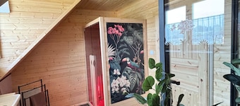 Modernes Blockhaus mit Sauna Flair und Naturblick
