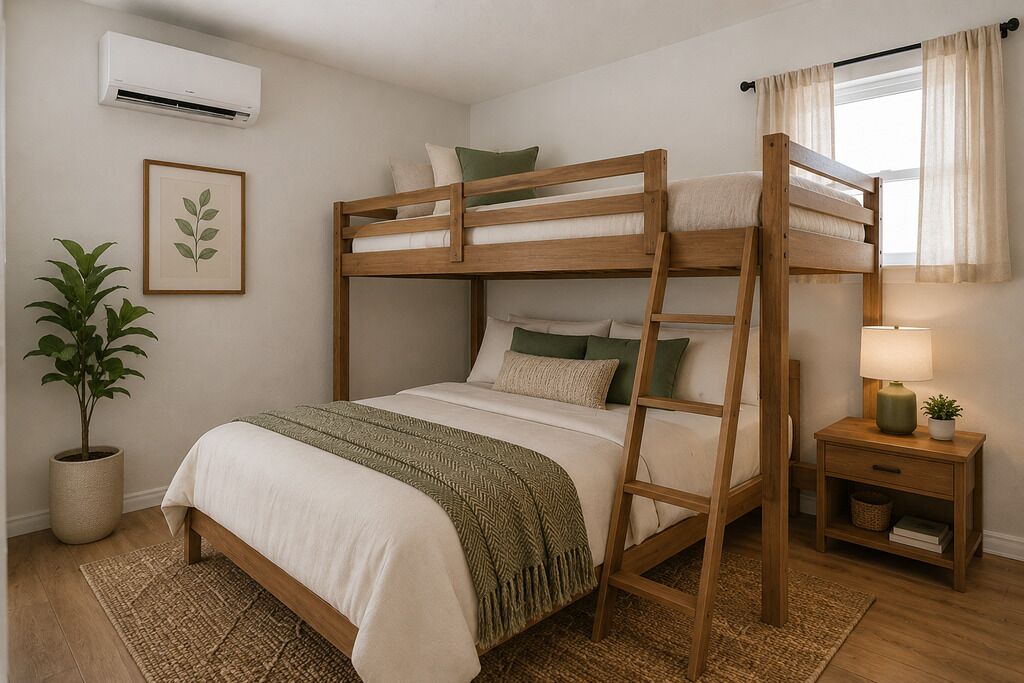 2 habitaciones, tabla de planchar con plancha y acceso a internet 