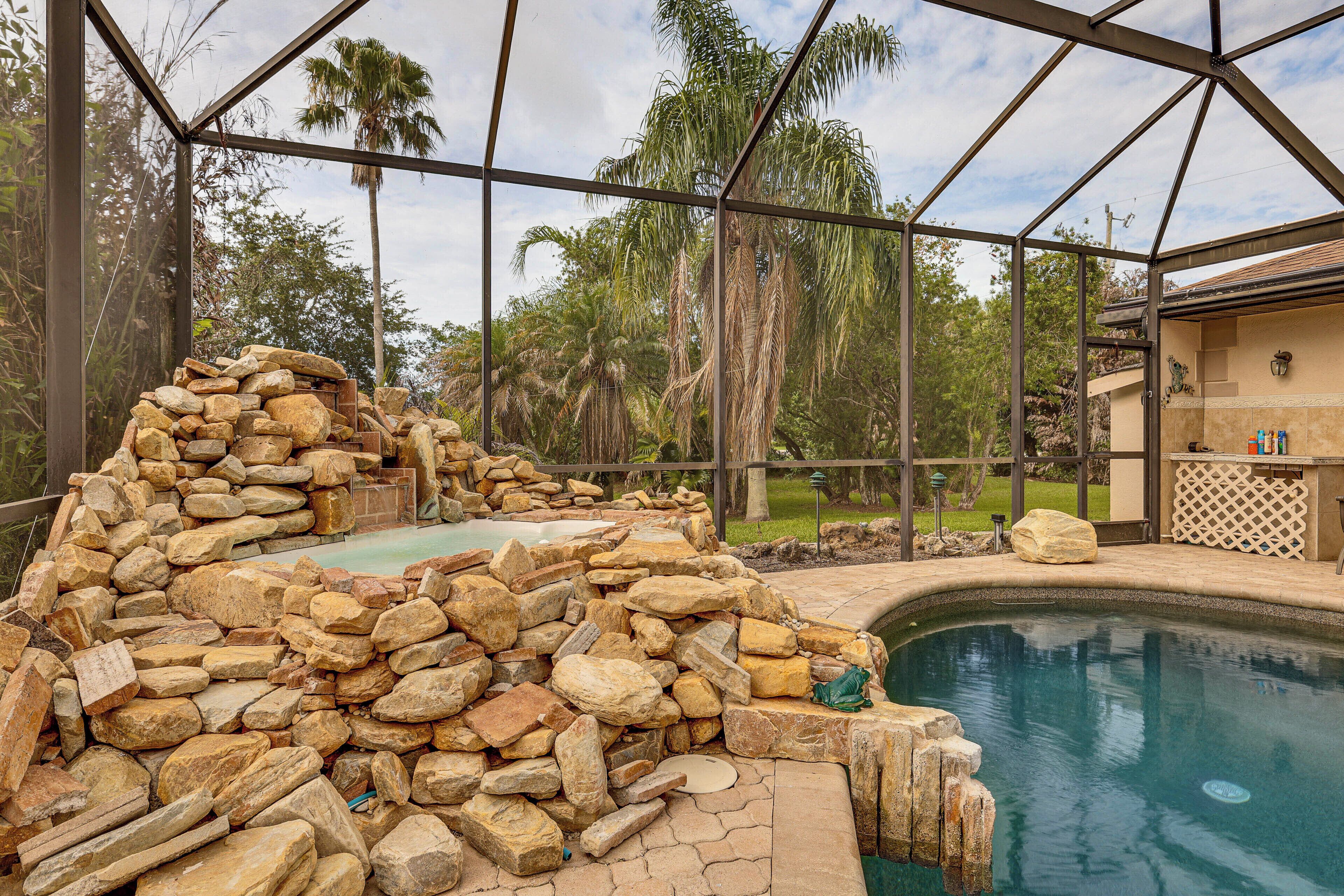 A heated pool