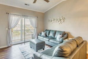 Living area - Waterfront Condo w/ Views & Pool in Little River (Little River)