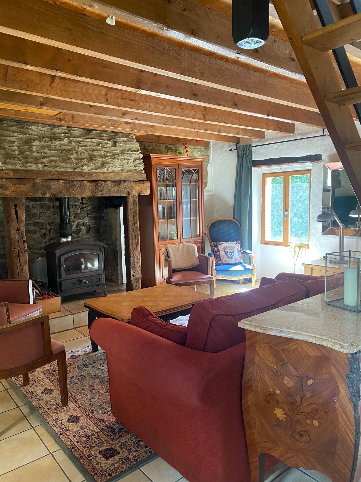 リビング エリア. Lost Er Lann - Charming gîte on the banks of the Blavet river