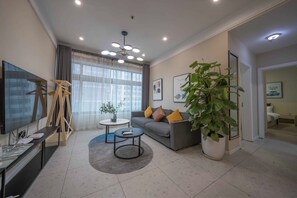 Suíte executiva | Cortinas blackout, Wi-Fi de cortesia, roupa de cama