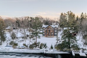 Exterior - An Elevated Group Retreat with Soaring Glass, Lake Views, Boats, 3 Decks (Lake Harmony)
