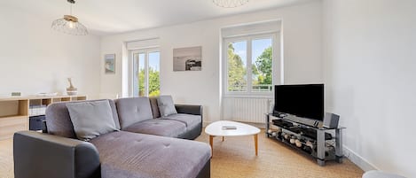 Fernseher, Kamin, DVD-Player