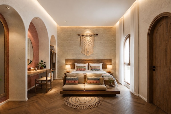 Deluxe-Doppelzimmer | Minibar, kostenloses WLAN, Bettwäsche