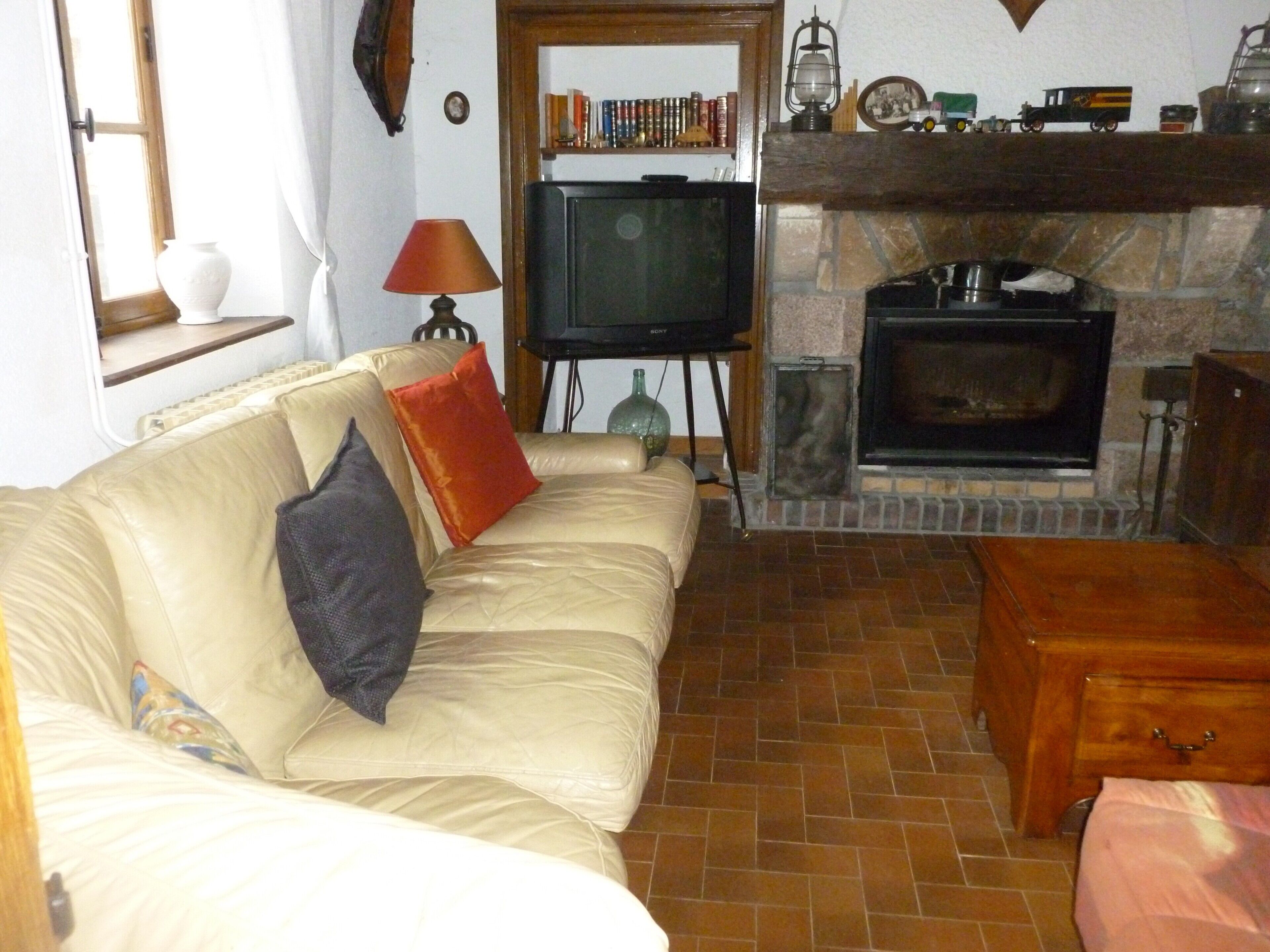 Fernseher, Kamin, Tischtennisplatte