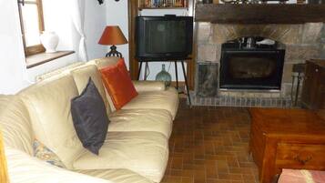 Fernseher, Kamin, Tischtennisplatte