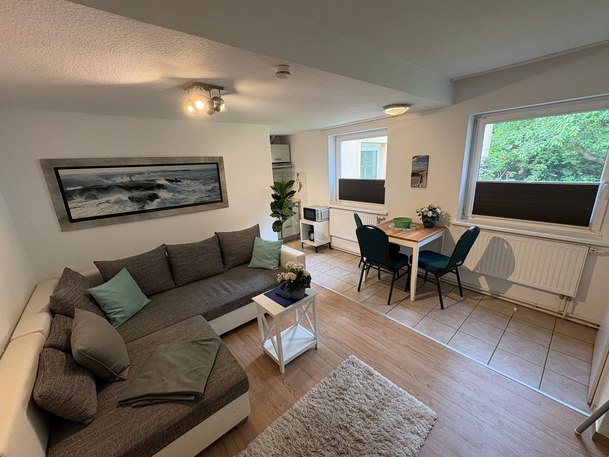 Fernseher, Kamin, Bücher
