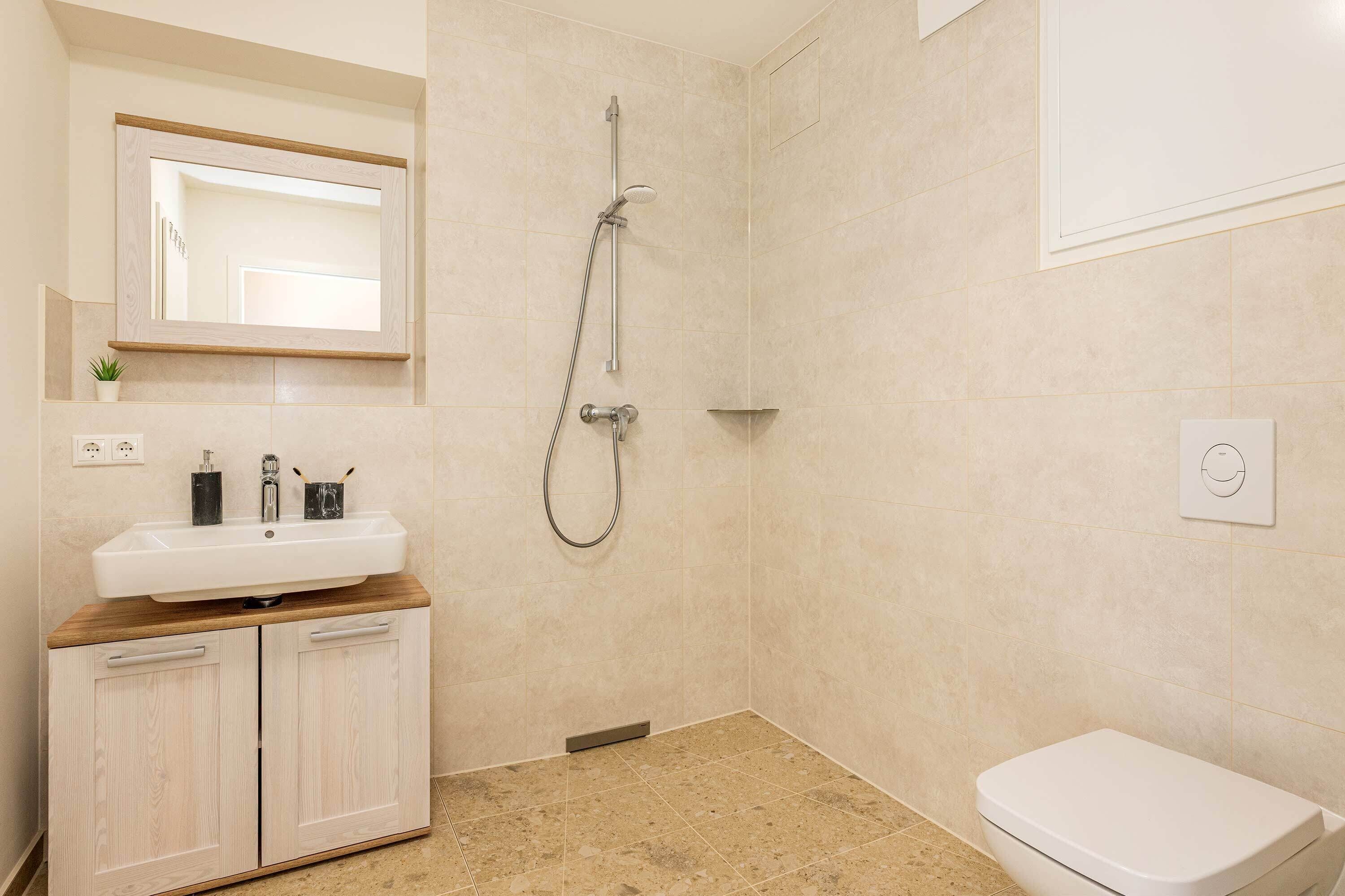 Een douche, een haardroger