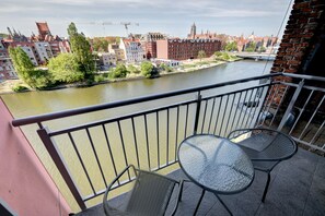 Superior Apartment, Pool Access, River View | Balcony view - Live & Travel Apartments Waterlane  (Gdańsk)
