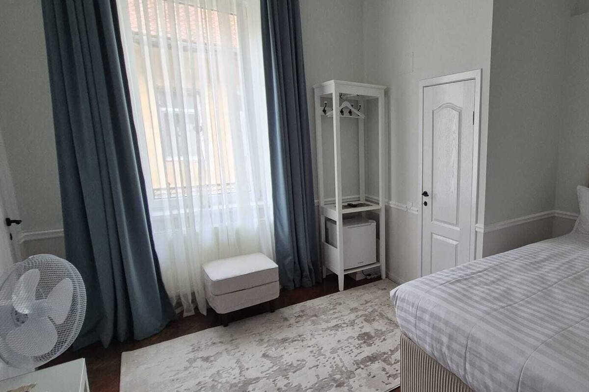 Blackout curtains, iron/ironing board (on request), free WiFi
