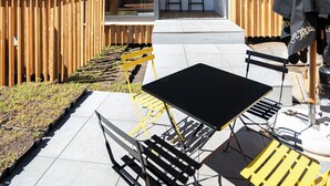 Comfort Apartment, Multiple Beds, Air conditioning, City View | Outdoor dining
