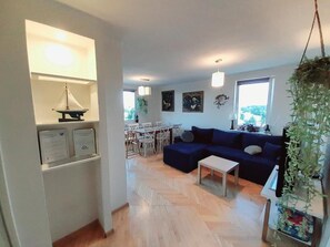 Apartment, Balcony, City View | Living area - Domki Całoroczne Jaga (Olsztyn)