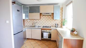 Apartment, Balcony, City View | Private kitchen