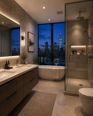 Appartement, vue ville | Salle de bain